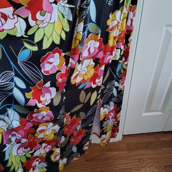 Kate & Mallory Printed Floral Sleeveless Knotted Gathered Maxi Dress M - Picture 4 of 8